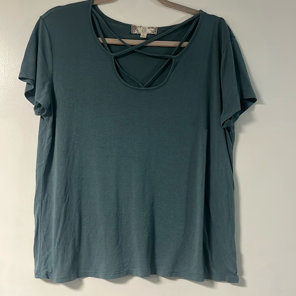 Pink Rose Blouse - Blue
